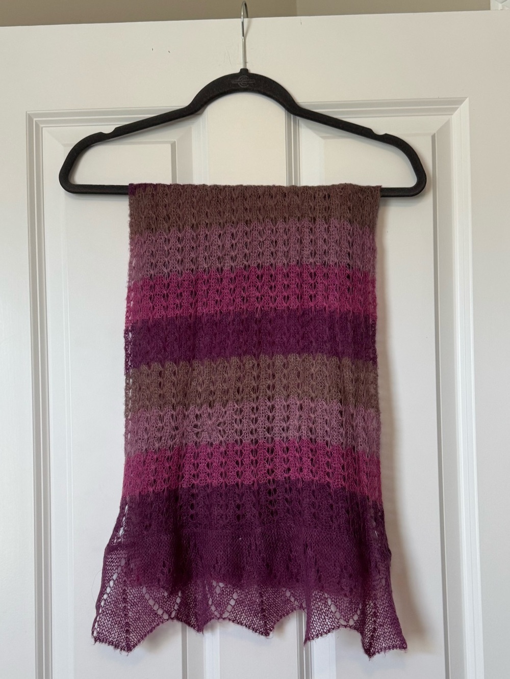 Adolfo Dominguez Knit Ombré Striped Scarf